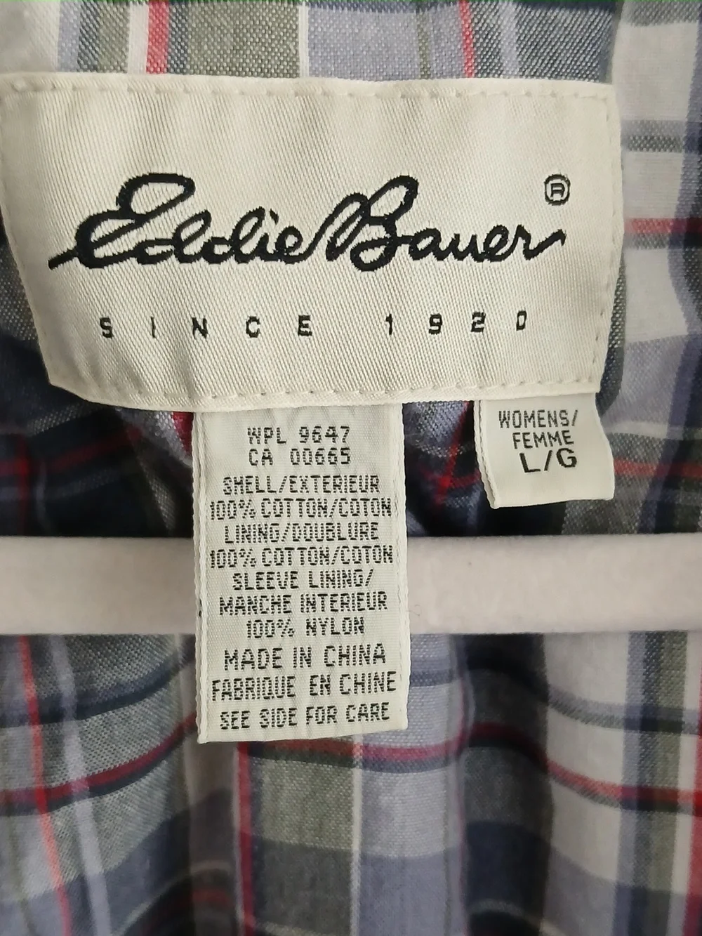 Eddie Bauer Women's Vintage Olive Green Chore Coat Zip Up With Hood Size Large